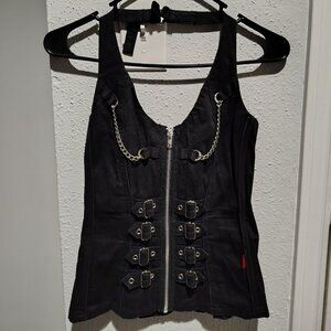 Tripp NYC Black Halter Corset Top